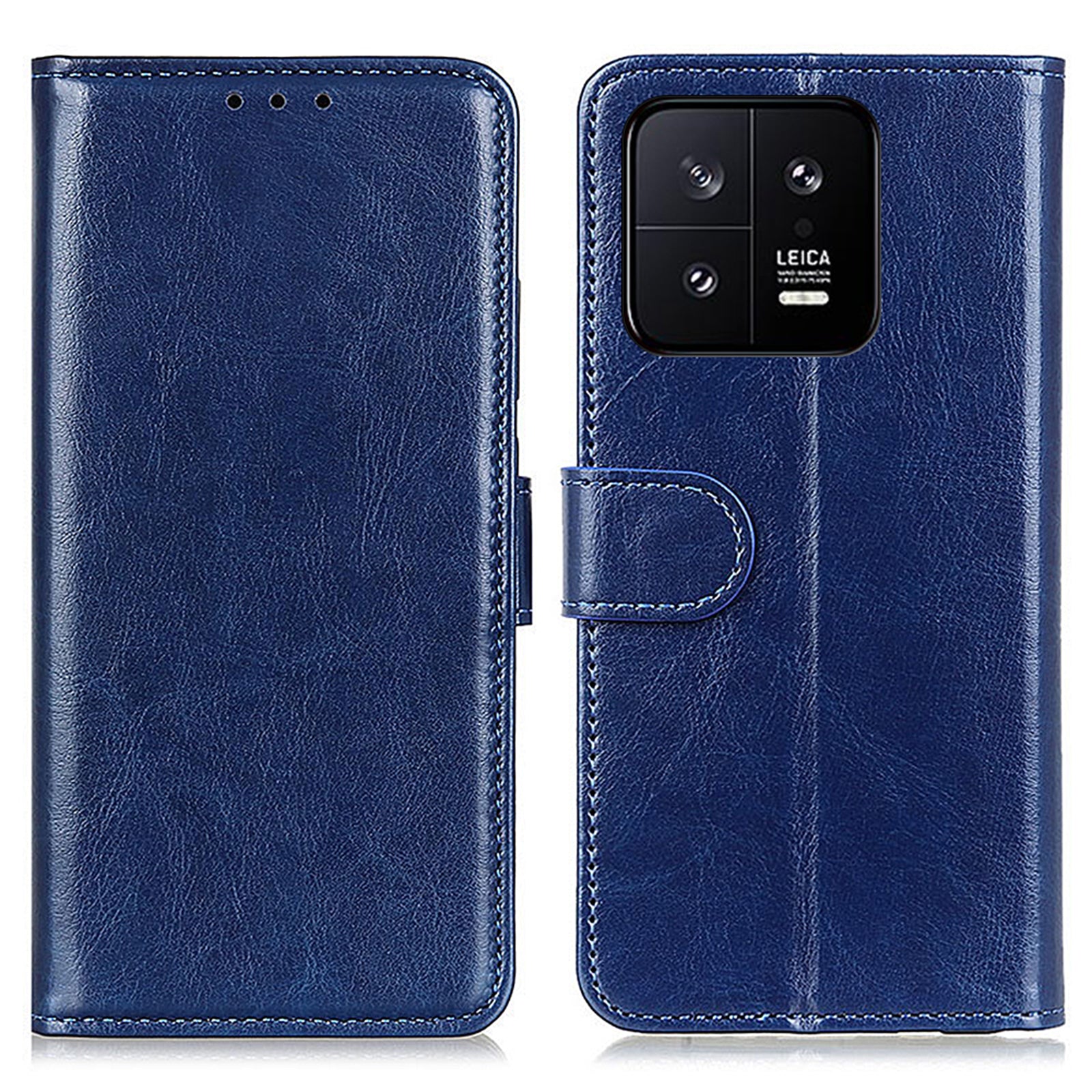 Anti-ridse telefontaske til Xiaomi 13 5G Crazy Horse Tekstur Magnetisk lås PU læder Flip Wallet Stand Anti-fall Mobiltelefon Cover Anti-ridse telefontaske til Xiaomi 13 5G Crazy Horse Tekstur Magnetisk lås PU læder Flip Wallet Stand Anti-fall Mobiltelefon Cover